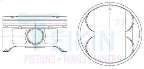 44331100 Поршни +1.00mm (к-кт на мотор) VQ35DE Nissan Z350,Teana J31,Z50/Infiniti FX35,G35 TEIKIN підбір по vin на Brocar