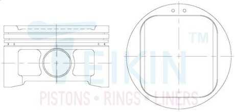 55102025 Поршни ремонт (+0.25мм) (к-кт на мотор) Subaru EJ205 TEIKIN підбір по vin на Brocar