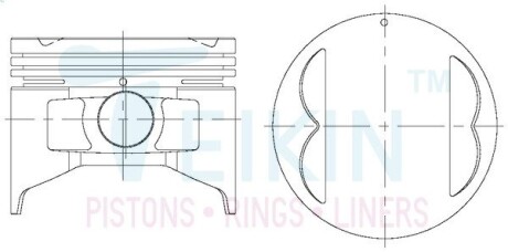 44190025 Поршни ремонт +0.025mm(к-кт на мотор) Nissan CA18E TEIKIN підбір по vin на Brocar