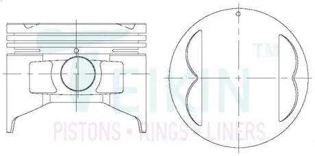 44190025 Поршни ремонт +0.025mm(к-кт на мотор) Nissan CA18E TEIKIN подбор по vin на Brocar