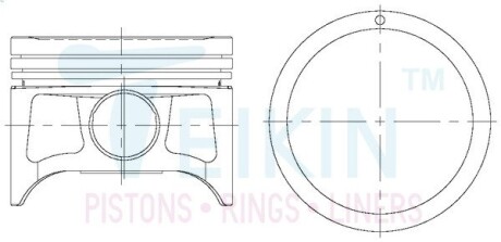 44689STD Поршни стандарт (STD) (к-кт на мотор) Nissan VQ20 TEIKIN підбір по vin на Brocar