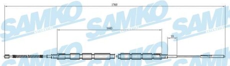 C0657B Трос зчеплення SAMKO підбір по vin на Brocar