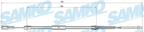 C0643B Трос зчеплення SAMKO підбір по vin на Brocar