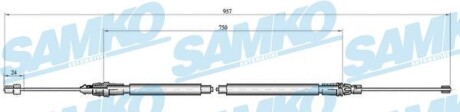 C0348B Трос зчеплення SAMKO підбір по vin на Brocar