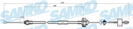 C0277C Трос зчеплення SAMKO підбір по vin на Brocar