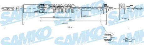 C0242C Трос зчеплення SAMKO подбор по vin на Brocar