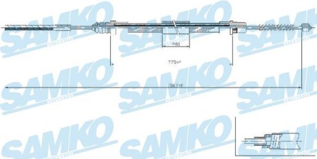 C0209B Трос зчеплення SAMKO подбор по vin на Brocar