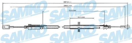 C0173B Трос зчеплення SAMKO підбір по vin на Brocar