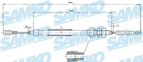 C0095B Трос зчеплення SAMKO підбір по vin на Brocar