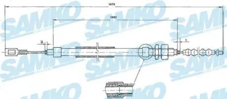 C0095B Трос зчеплення SAMKO підбір по vin на Brocar