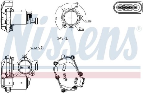 98419 Клапан рециркуляціі (EGR) First Fit NISSENS підбір по vin на Brocar