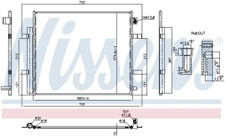 940893 Радіатор кондиціонера NISSENS підбір по vin на Brocar