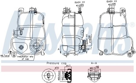 996228 Бачок компенсаційний NISSENS подбор по vin на Brocar