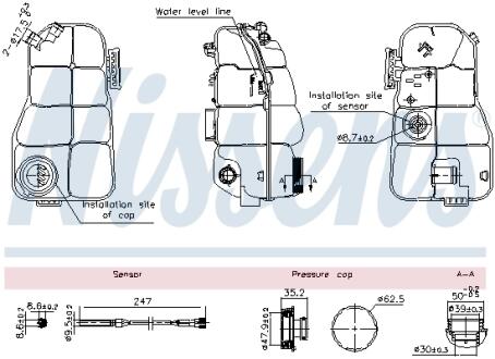 996216 Бачок компенсаційний NISSENS підбір по vin на Brocar