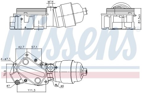 91357 Масляний радіатор NISSENS подбор по vin на Brocar