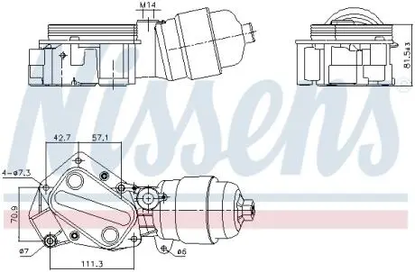 91357 Масляний радіатор NISSENS підбір по vin на Brocar