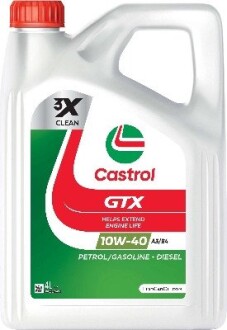 15F8FD Олива моторна 10W-40 Castrol GTX ULTRACLEAN API SP, ACEA A3/B4, RN 0700/RN 0710, 4л, н/синт. CASTROL підбір по vin на Brocar