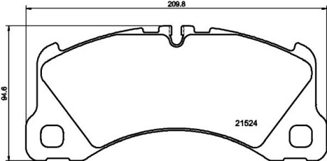 8DB355040051 Комплект гальмівних накладок, дискове гальмо HELLA подбор по vin на Brocar