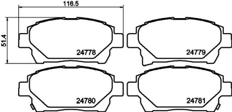 8DB355014601 Колодки гальмівні дискові комплект; передн. HELLA підбір по vin на Brocar