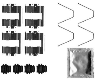 8DZ355205781 Комплект приладдя, гальмівний супорт 8DZ HELLA підбір по vin на Brocar