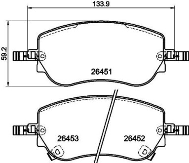 8DB355043861 Комплект дискових гальмівних колодок HELLA підбір по vin на Brocar