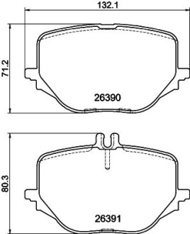 8DB355041121 Комплект гальмівних колодок HELLA подбор по vin на Brocar