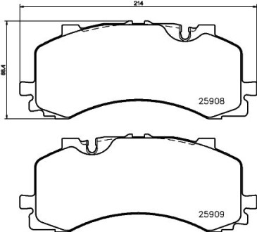 8DB355036471 Колодки гальмiвнi комплект HELLA підбір по vin на Brocar