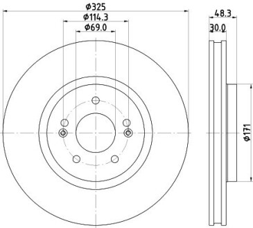 8DD355134721 Диск гальмівний HELLA подбор по vin на Brocar