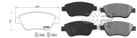 71151CAP Тормозные колодки дисковые перед. Fiat Stilo 01,04/Grande Punto/Doblo 05/Bravo -07 APLUS подбор по vin на Brocar