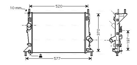 FD2368 Радиатор охлаждения двигателя Ford Focus (04-12), C-Max (07-10) 1.4-1.6 (FD2368) AVA COOLING подбор по vin на Brocar