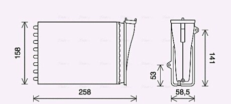 PE6413 Радиатор отопителя салона Citroen C3 (16-)/Peugeot 2008 (13-), 208 (12-19) (PE64 AVA COOLING підбір по vin на Brocar