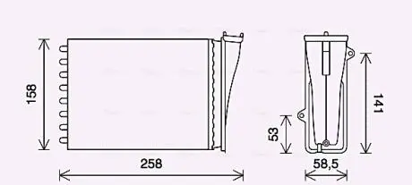 PE6413 Радиатор отопителя салона Citroen C3 (16-)/Peugeot 2008 (13-), 208 (12-19) (PE64 AVA COOLING подбор по vin на Brocar