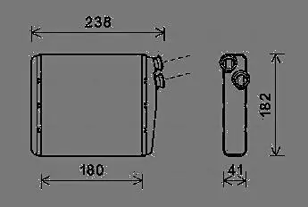 VOA6163 Радиатор отопителя салона Volvo S60 (10-), S80 (06-), XC60 (08-),XC70 (07-)/Rang AVA COOLING подбор по vin на Brocar