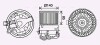 PE8558 Вентилятор обігрівача салону Citroen C3 (16-)/Peugeot 2008 (13-) (PE8558) AVA AVA COOLING підбір по vin на Brocar