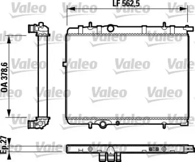 732893 Радіатор VALEO подбор по vin на Brocar
