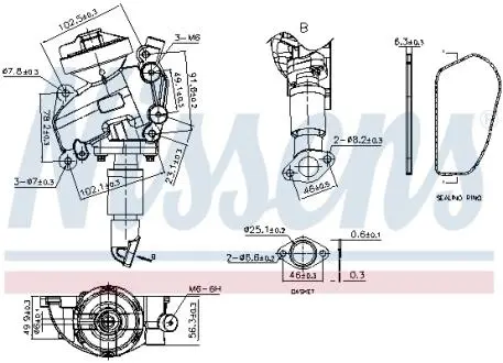 98415 Клапан рециркуляціі (EGR) First Fit NISSENS підбір по vin на Brocar