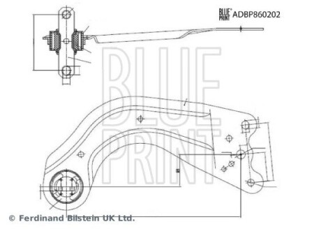 ADBP860202 Важіль підвіски (Blue Print) BLUE PRINT подбор по vin на Brocar