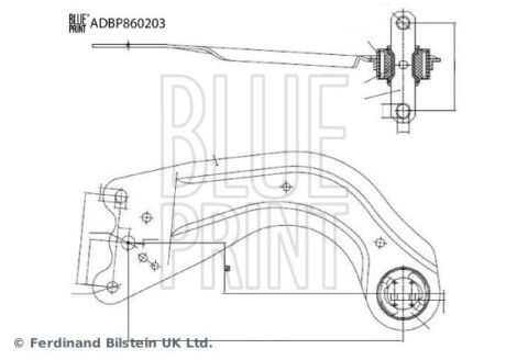 ADBP860203 Важіль підвіски (Blue Print) BLUE PRINT подбор по vin на Brocar