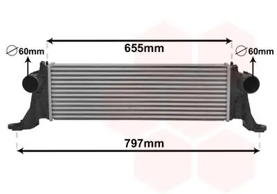 28004132 Інтеркулер IVECO TURBO DAILY 3/14+ (Van Wezel) VAN WEZEL підбір по vin на Brocar