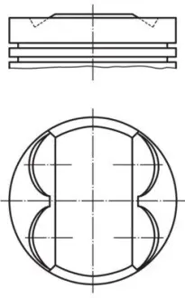 081PI00107002 Поршень MAHLE / KNECHT підбір по vin на Brocar