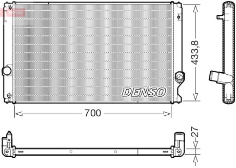 DRM51019 Радиатор охлаждения двигателя Lexus NX DENSO підбір по vin на Brocar