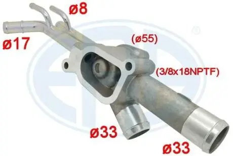 354087 Фланець патрубка охолод.рідини ERA подбор по vin на Brocar