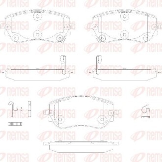 194002 Колодки гальмівні дискові (комплект 4 шт) REMSA підбір по vin на Brocar
