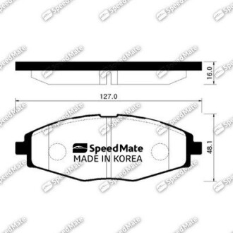 SMBPG008 Колодка гальм. диск. DAEWOO LANOS 1.5 передн. (вир-во SPEEDMATE, Korea) SPEEDMATE подбор по vin на Brocar