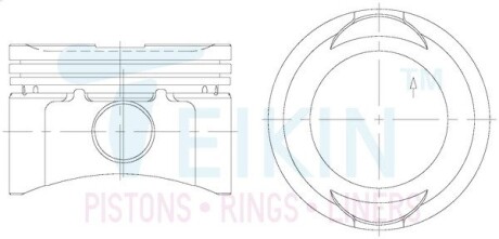 34125040 Поршень із пальцем +0.40мм (к-кт на двигун) FIRE 1.3L 8V (MAHLE: S25450) TEIKIN 34125-040 TEIKIN підбір по vin на Brocar