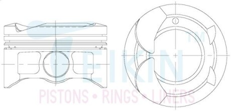 46355STD Поршень із пальцем STD (к-кт на двигун) Toyota 1,3L (2NZFE,2NZ-FE-II) TEIKIN 46355-STD TEIKIN підбір по vin на Brocar