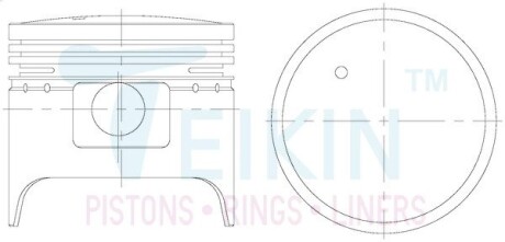 38109050 Поршень із пальцем +0.50мм (к-кт на двигун) Honda Civic EN,EB3 1,2 L TEIKIN 38109-050 TEIKIN підбір по vin на Brocar