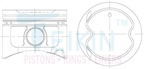 46270100 Поршень із пальцем +1.00мм (к-кт на двигун) Toyota 4,5L R6 (1FZ-FE) TEIKIN 46270-100 TEIKIN подбор по vin на Brocar