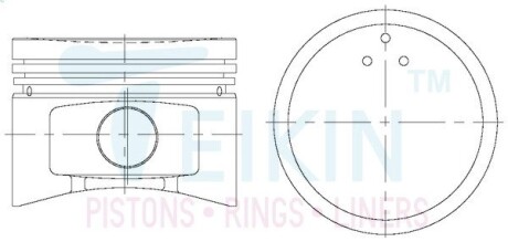 44614STD Поршень із пальцем STD (к-кт на двигун) Nissan 1,4L (GA14,G14DS) TEIKIN 44614-STD TEIKIN подбор по vin на Brocar