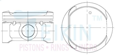 44345100 Поршень із пальцем +1.00мм (к-кт на двигун) Nissan 1,6L (HR16DE) TEIKIN 44345-100 TEIKIN підбір по vin на Brocar
